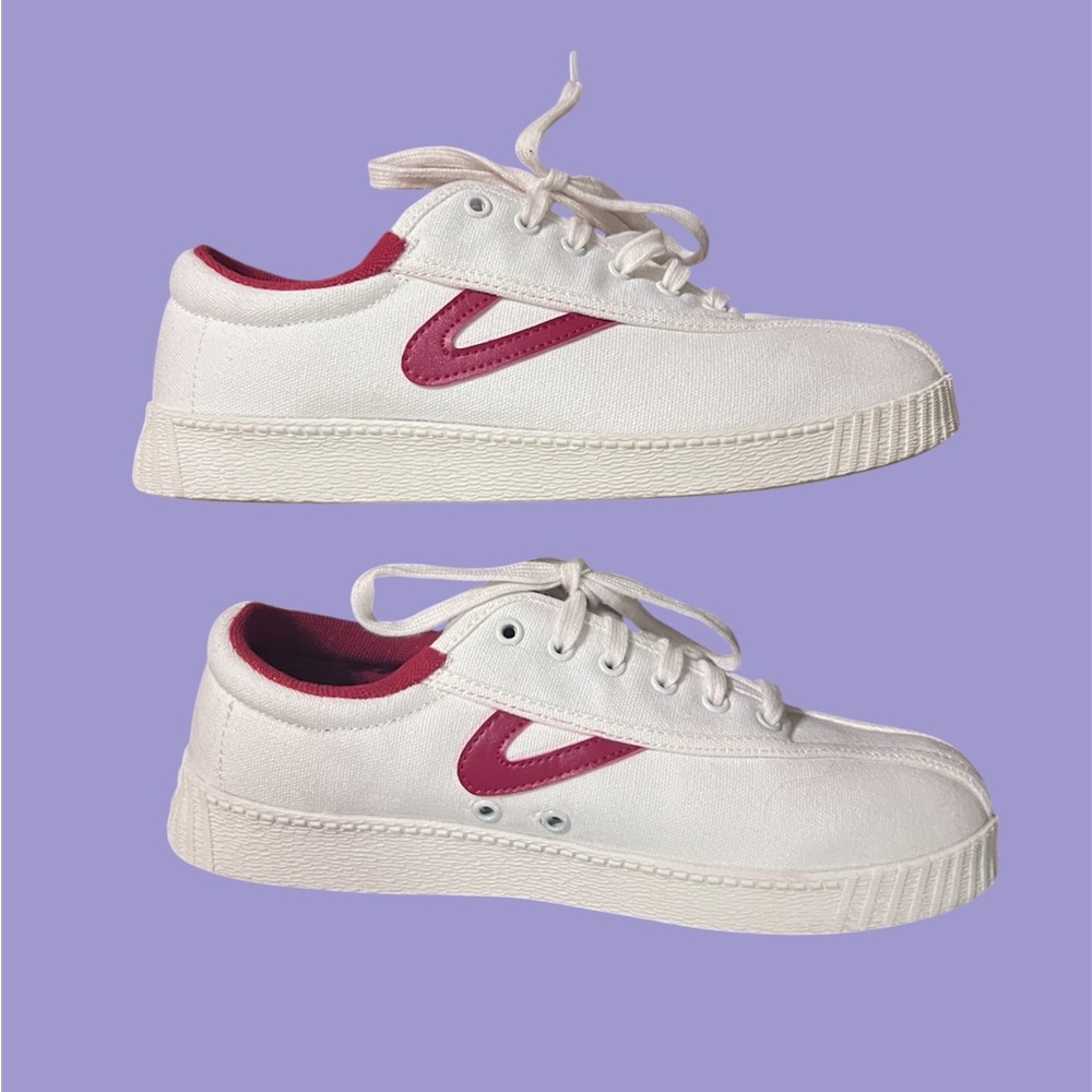 Tretorn Nylite classic White and Red Sneakers retro